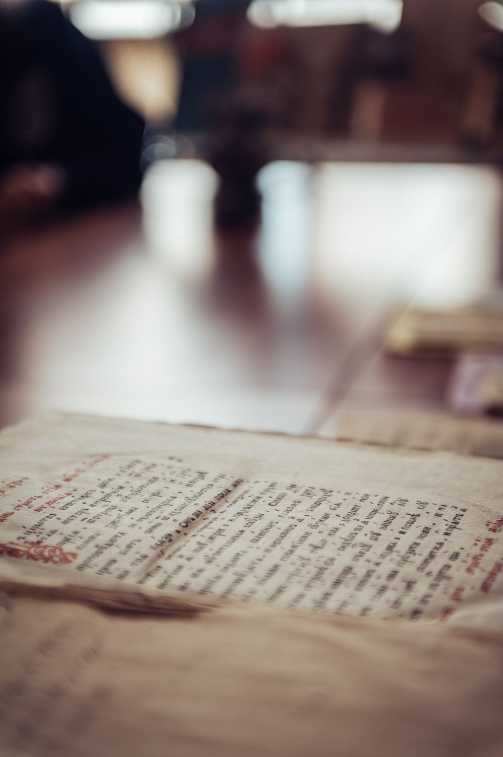 Close-up of a handwritten manuscript